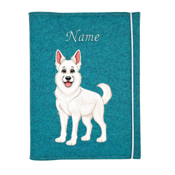 Dokumentenhülle für die Hunderasse Schäferhund weiß